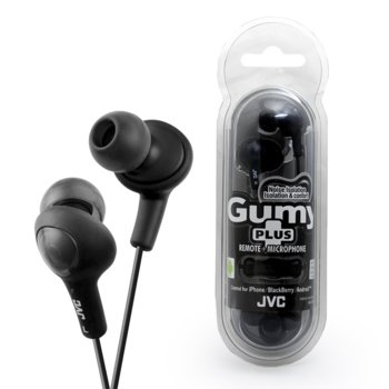 JVC HAFR6 Gumy Plus High Quality Headphones black