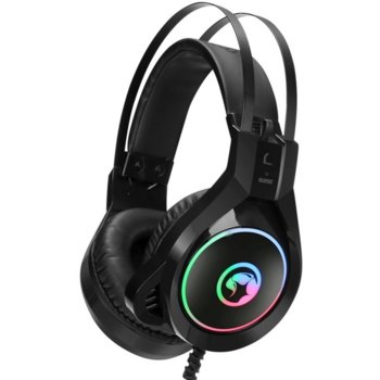 Слушалки Marvo HG8901, микрофон, AUX, RGB подсветка, черни image