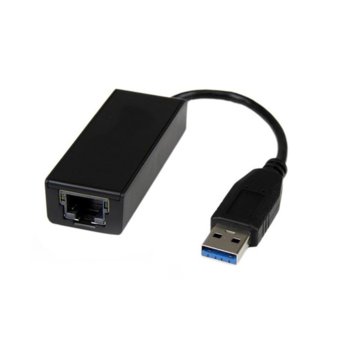 Мрежови адаптер, от USB 3.0 Type A(м) към RJ-45(ж), черен | JAR Computers Gigabit USB Lan Card 3.0