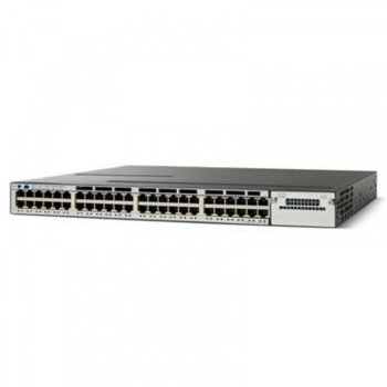 Суич Cisco Catalyst WS-C3750X-48T-S, 48 x 10Base-T/100Base-TX/1000Base-T -RJ-45, 1 x USB- Type A, 1 x console- mini-USB Type B- management, 1 x RS-232 - RJ-45 - management, 1 x 10Base-T/100Base-TX- RJ-45- management, 2 x network stack device | JAR Computers Cisco Catalyst WS-C3750X-48T-S