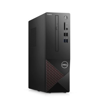 Настолен компютър Dell Vostro 3681 SFF (N304VD3681EMEA01_2101_UBU), четириядрен Comet Lake Intel Core i3-10100 3.6/4.3 GHz, 8GB DDR4, 256GB SSD, 4x USB 3.2 Gen 1, клавиатура и мишка, Linux | JAR Computers Dell Vostro 3681 SFF N304VD3681EMEA01_2101_UBU