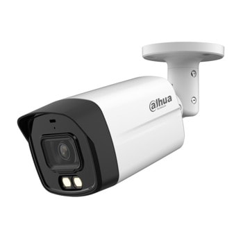 HDCVI камера Dahua HAC-HFW1200TLM-IL-A-0360B-S6, насочена "bullet" камера, 2Mpix(1920x1080@25fps), 3.6mm обектив, IR осветеност (до 40m), вграден микрофон, външна IP67 | JAR Computers Dahua HAC-HFW1200TLM-IL-A-0360B-S6