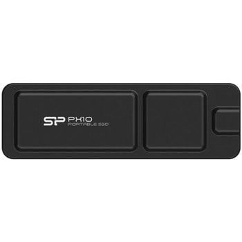 Памет SSD 2TB Silicon Power PX10, USB 3.2 Gen 2, външна, скорост на четене до 1050MB/s, скорост на запис до 1050MB/s | JAR Computers Silicon Power PX10 2TB Black SP020TBPSDPX10CK