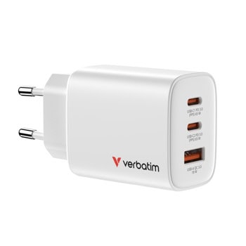 verbatim essentials gan charger 65w eu plug 32353