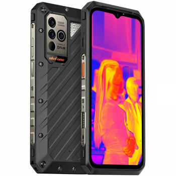 Смартфон Ulefone Armor 18T (черен), поддържа 2 SIM карти, 6.58" (16.71 cm) LCD 120Hz дисплей, осемядрен Mediatek Dimensity 900 2x2.4 GHz & 6x2.0 GHz, 12GB RAM, 256GB Flash памет(+microSD слот), 108.0 + 5.0 + 5.0 & 32.0 Mpix камери, Android, 409g | JAR Computers Ulefone Armor 18T 6937748734963