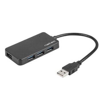 USB хъб Natec Moth, 4 порта, от USB Type-A към 4x USB 3.0 Type-A | JAR Computers Natec Moth NHU-1342