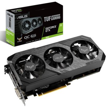 Видео карта Nvidia GeForce GTX 1660, 6GB, Asus TUF Gaming X3 OC Edition, GDDR5, 192-bit, DisplayPort, HDMI, DVI | JAR Computers Asus TUF3-GTX1660-O6G-GAMING