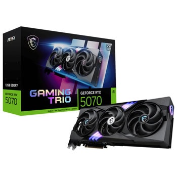 Видео карта Nvidia GF RTX 5070, 12GB, MSI GAMING TRIO, OC, PCI-E 5.0, GDDR7, 192-bit, DisplayPort, HDMI | JAR Computers MSI GF RTX 5070 GAMING TRIO OC 912-V532-029