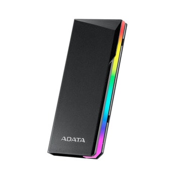 Кутия Adata AEC700GU32G2-CGY, за M.2 (2230/2242/2280) SSD, NVMe/SATA, USB-C 3.2 Gen2, черна, RGB подсветка | JAR Computers Adata AEC700GU32G2-CGY