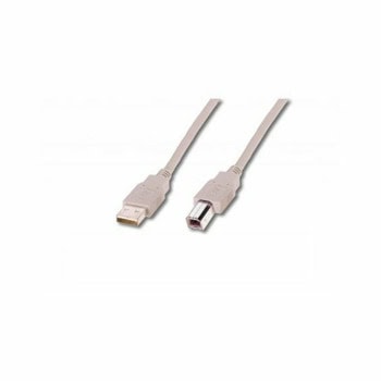 Кабел Assmann от USB A(м) към USB B(м), 1м, бежов | JAR Computers Assmann USB A(м) към USB B(м) 1м AK-300102-010