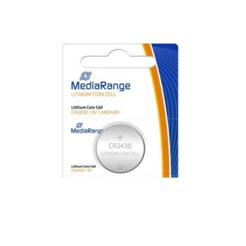 Батерии литиеви MediaRange Coin Cells MRBAT137 CR2430, 3V, 340mAh, 1бр. | JAR Computers MediaRange COIN CELLS CR2430 3V MRBAT137