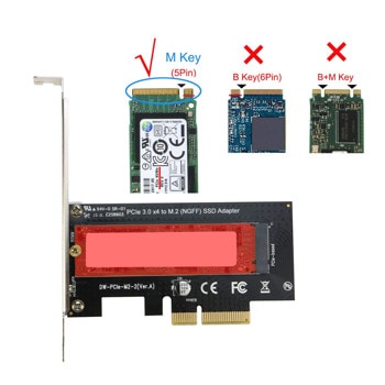Контролер PCIe 3.0 x4 to 1x M.2 M-key