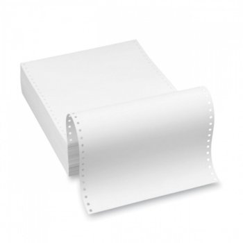 Безконечна принтерна хартия 240/304.8 mm, еднопластова, 2000л., бяла image