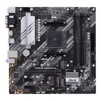 Дънна платка Asus PRIME B550M-A/CSM, B550, AM4, DDR4, PCI-E 4.0 (HDMI/DVI/VGA), 4x SATA 6Gb/s, 2x M.2, 2x USB 3.2 Gen 2, Micro ATX | JAR Computers Asus PRIME-B550M-A-CSM