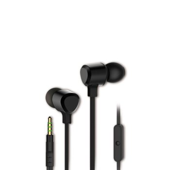 Слушалки Vivanco 35493, тип "тапи", микрофон, бутон за разговори, черни | JAR Computers Vivanco 35492 Handsfree Black