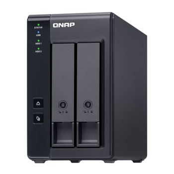 Мрежови диск (NAS) Qnap TR-002, без твърд диск (2x 3.5-inch SATA 6Gb/s), 1x Type-C USB 3.2 Gen 1, 36W | JAR Computers Qnap TR-002
