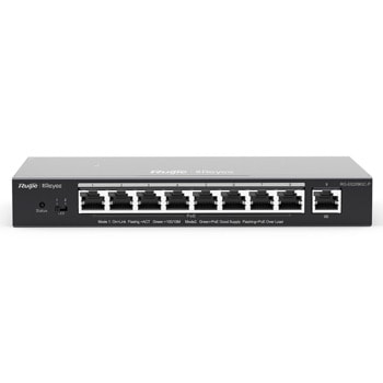 Суич Ruijie RG-ES209GC-P, 1000 Mbps, 9 порта, 8x PoE+, 9x 10/100/1000BASE-T | JAR Computers Суич Ruijie RG-ES209GC-P