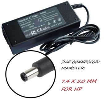 Захранване (заместител) за лаптопи HP 19V/4.74A/90W, 7.4mm X 5.0mm жак | JAR Computers Зарядно за лаптоп YDS За HP