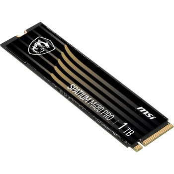 Памет SSD 1TB, MSI SPATIUM M480 PRO, NVMe, M.2 (2280), скорост на четене до 7400MB/s, скорост на запис до 6000MB/s | JAR Computers MSI SPATIUM M480 PRO PCIe 4.0 NVMe M.2 1TB