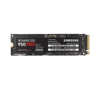 Памет SSD 256GB Samsung 950 PRO NVMe, PCIe 3.0 x4, M.2, скорост на четене 2,200 MB/sec, скорост на запис 900 MB/sec | JAR Computers 256GB SSD Samsung 950 PRO NVMe MZ-V5P256BW