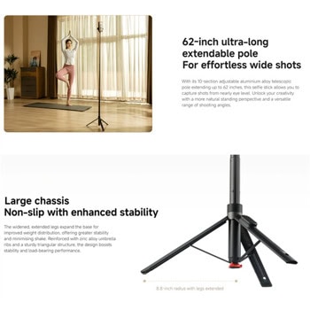 Xiaomi Zoom Floor Selfie StickTripod 62 | JAR Computers Xiaomi Zoom Floor Selfie StickTripod 62