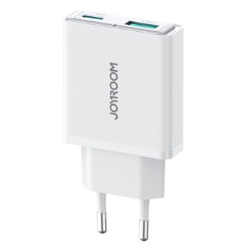 joyroom super slim dual port 20w бял