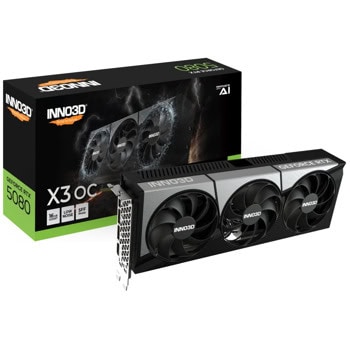 Видео карта Nvidia GF RTX 5080, 16GB, Inno3D X3, OC, PCI-E 5.0, GDDR7, 256-bit, DisplayPort, HDMI | JAR Computers Inno3D GeForce RTX 5080 X3 OC N50803-16D7X-1760393