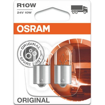 Автомобилна крушка Osram 5637, 10W, 125lm, R10W, BA15s, халогенна, 2 броя в опаковка | JAR Computers Osram 5637 10W 125lm 5637