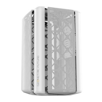 Кутия Geometric Future Model 2 Ark, mATX/Mini-ITX, 1x USB 3.2 Type-C, бяла, без захранване | JAR Computers Geometric Future Model 2 Ark White 1AM2AKWT00101
