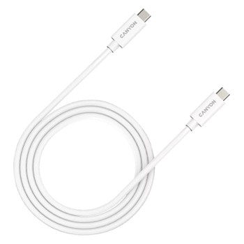 Кабел Canyon UC-44, от USB-C(м) към USB-C(м), 1m, 240W, бял | JAR Computers Кабел Canyon UC-44 USB-C м to USB-C м