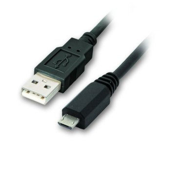 Кабел VCom CU271, USB A(м) към USB Micro B(м), 0.5m, черен | JAR Computers VCom USB A(м) към USB Micro B(м) 0.5m CU271-0.8m