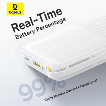 baseus bipow 2 20w 10000mah бял