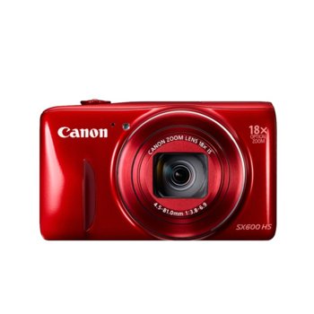 Canon PowerShot SX600 HS, червен, Wi-Fi