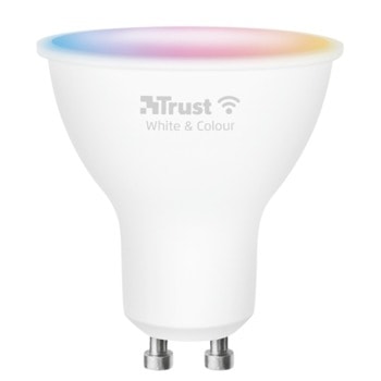 LED смарт крушка Trust Smart WiFi RGB LED Spot, GU10, 345lm, Wi-Fi, съвместима с Android/iOS | JAR Computers TRUST Smart WiFi RGB LED Spot GU10