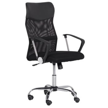 Офис стол Carmen 6590, еко кожа, подлакътници, газов амортисьор, регулируем люлеещ механизъм, коригиране на височина, черен | JAR Computers Carmen 6590 - черен