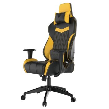 Геймърски стол Gamdias Achilles E2-L, кожа, до 200kg, черен/жълт | JAR Computers Gamdias Achilles E2-L Yellow