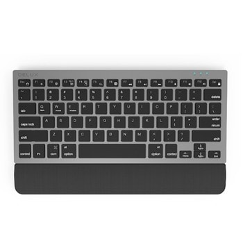 Клавиатура Delux K3300GX, безжична, Bluetooth, мултимедийни бутони, черна image