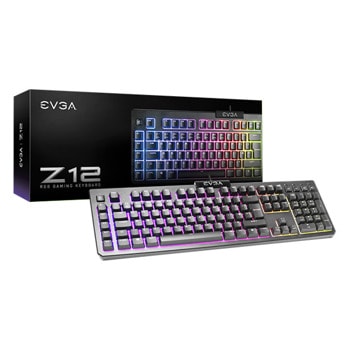 Клавиатура EVGA Z12 RGB, RGB подсветка, USB, черна image