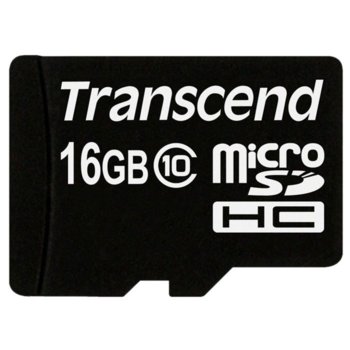Transcend 16GB micro SDHC Adapter - Class 10