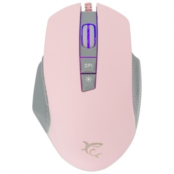 Мишка SBOX WHITE SHARK GM-5009, оптична (6400 dpi), USB, розова, гейминг, RGB подсветка image
