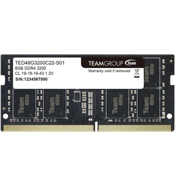 Памет 8GB DDR4 3200MHz, SO-DIMM, Team Group Elite (TED48G3200C22-S01), 1.2V image