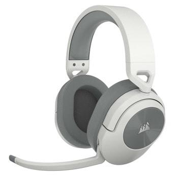 Слушалки Corsair HS55 Wireless, безжични, Bluetooth, микрофон, 50mm драйвери, Dolby Audio 7.1, бели | JAR Computers Corsair HS55 Wireless White CA-9011281-EU