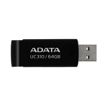 Памет 64GB USB Flash Drive, A-Data UC310, USB 3.2 Gen 1, черна | JAR Computers A-Data UC310 64GB UC310-64G-RBK