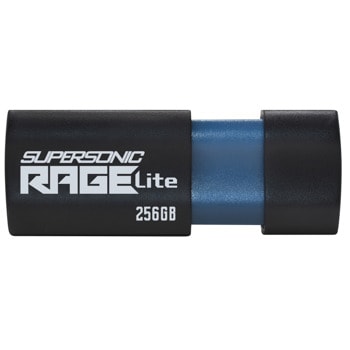 Памет 256GB USB Flash Drive, Patriot Supersonic Rage Lite (PEF256GRLB32U), USB 3.2, черна | JAR Computers Patriot Supersonic Rage LITE 256GB PEF256GRLB32U