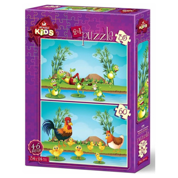 Пъзел Art Puzzle Животни и Бебета, 2 в 1, 95 части | JAR Computers Пъзел Art Puzzle Животни и Бебета 2 в 1 95 части