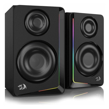 Тонколони Redragon GS812, 2.0, 10W RMS (5W + 5W), Bluetooth, 3.5mm жак, черни, RGB подсветка | JAR Computers Тонколони Redragon GS812