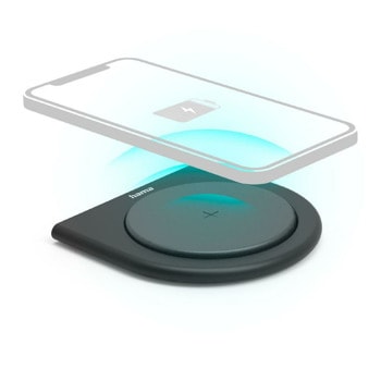 Безжично зарядно Hama 187280, от USB-C(ж) към безжично зареждане, 9V/2A, черно, 10W | JAR Computers Безжично зарядно Hama "Eco-10" 187280