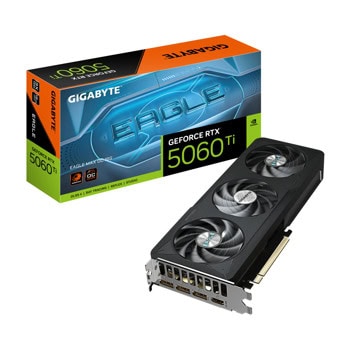 Видео карта Nvidia GF RTX 5060 Ti, 16GB, Gigabyte Eagle Max, OC, PCI-E 5.0, GDDR7, 128-bit, DisplayPort, HDMI | JAR Computers Gigabyte GV-N506TEAGLEMAX OC-16GD