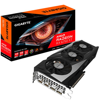 Видео карта AMD Radeon RX 6750 XT, 12GB, Gigabyte GAMING OC, PCI-E 4.0, GDDR6, 192-bit, DisplayPort, HDMI | JAR Computers Gigabyte Radeon RX 6750 XT GAMING OC 12G