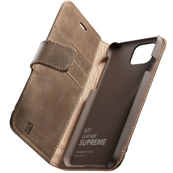 Калъф за Apple iPhone 12/12 Pro, flip cover, кожен, Cellularline Book Supreme, кафяв | JAR Computers Cellularline Book Supreme iPhone 12/12 Pro